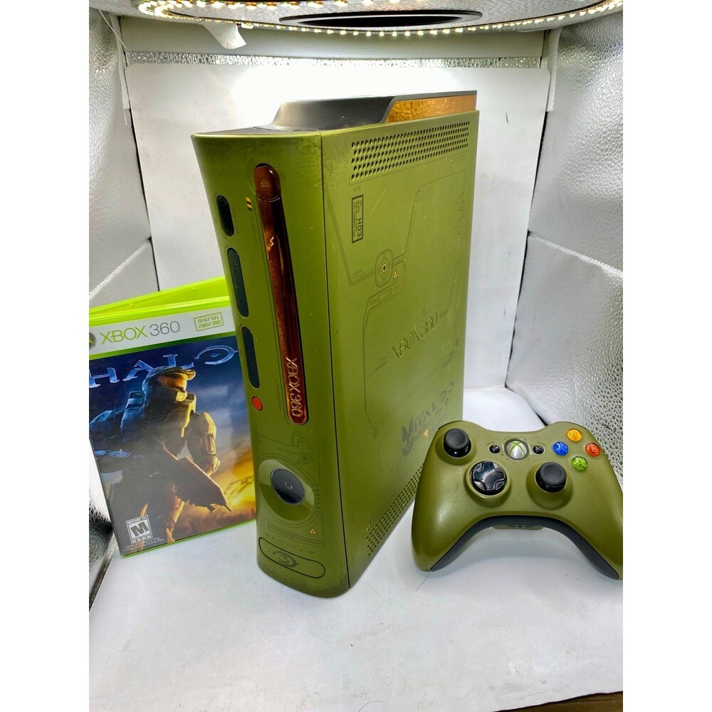 Xbox 360 Halo 3 limited Edition Console - Authentic & Tested w controller cords